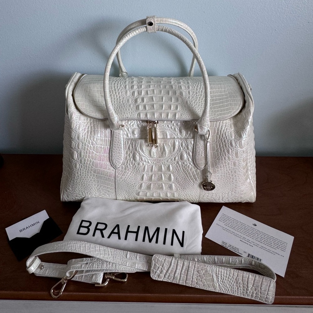 Brahmin Talulla- Milk Color (Used one time) Excellent condition. HTF & Wallet